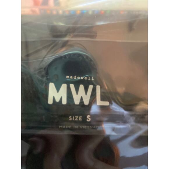 Madewell MWL Form Racerback Crop Tank Top Black S Small New - Picture 9 of 9